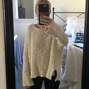 Free People Chunky Bell sleeve sweater